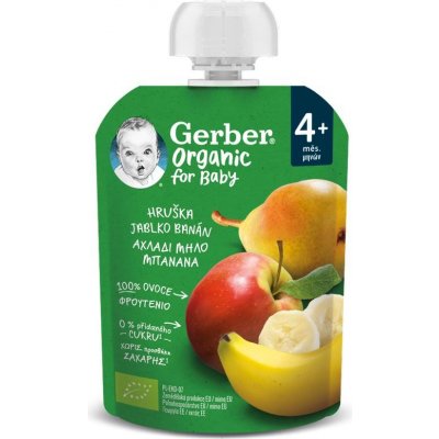 GERBER Organic Kapsička hruška, jablko a banán 90 g? 12521040