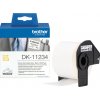 BROTHER DK-11234 -Originální samolepicí štítek na oděv - černý tisk na bílém podkladu, 60 mm x 86 mm