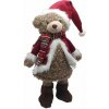 GOBA Vianočná dekorácia – hojdací medvedík, 65 cm