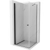 Mexen Pretoria sprchovací kút 80x80cm, 6mm sklo, čierny profil-číre sklo, 852-080-080-70-00
