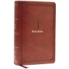 KJV, Personal Size Large Print Single-Column Reference Bible, Leathersoft, Brown, Red Letter, Comfort Print