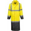 PORTWEST Portwest Hi-Vis Contrast Raincoat 122cm Žltá-Čierna, XXXL