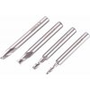 EXTOL CRAFT Stopkové frézy, sada 4ks, ?3,2-4-6-6,3mm, HSS6542 408010B