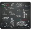 Kesper Multifunkčná sklenená doska motív ristorante 56 × 50 cm