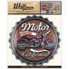 Wall decor Retro Motor California - samolepiaca dekorácia 30,5x38 cm