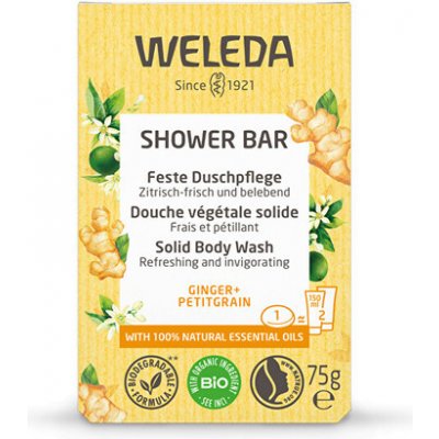Weleda Shower Bar (Ginger + Petitgrain) - Citrusové osviežujúce mydlo 75 g