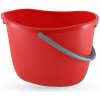 Vedro oválne, plastové - červené 15 l