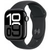 Apple Watch Series 10 42 mm Cellular klavírne čierny hliník s čiernym športovým remienkom S/M MWX63QC/A