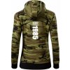 Limited edition 1985 pruh - Mikina dámska trendy zipper s kapucňou - M ( Zelený maskáč )