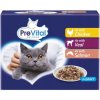 PreVital Cat kuracie teľacie losos v omáčke 12 x 100 g