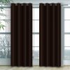Jednofarebný záves - Tmavo hnedý Uchytenie závesu: Dekoračné krúžky