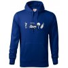Golfový set - Mikina pánska Cape s kapucňou - XL ( Kráľovská modrá )