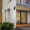 Rabalux 8835 Medina exteriérové nástenné svietidlo so senzorom GU10 2xmax 10W IP44 matná čierna