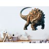 Nalepte.cz Ankylosaurus textilní prelepiteľná nálepka na stenu list 20 x 18 cm