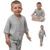 ESITO Detská mušelínová košeľa Luca Dove Grey Veľ. 98