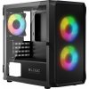 LOGIC PC skříň Portos ARGB MINI 1x USB 3.0, 2x USB 2.0 + audio, černá, bez zdroje