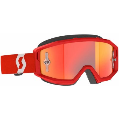 Okuliare SCOTT Primal CH (červená/biela, plexi oranžový chróm)