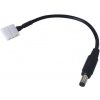 Kábel pre LED pásik napájací 10mm 5050 s konektormi, 2p + DC 5,5x2,1mm vidlica, 15 cm