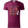 Zvieratká na triku - Tričko z organickej bavlny - XL ( Fuchsiová )