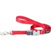 Red Dingo nylonové vodítko pre psa SuperLead 1,8m - červené šírka vodítka: 20 mm