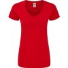 Fruit of the Loom Dámske bavlnené triko 61-444-0 Red M