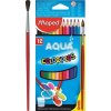 Faber Castell Pastelky Akvarelové Colour Grip 12 Farebný Set + 2 Popisovače Grip