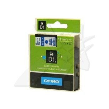 Originálny páska do tiskárny Dymo štítků, Dymo, 45014, S0720540, modrý tisk/bílý podklad, 7m, 12mm, D1