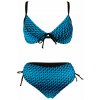 Barborka dvojdielne plavky pre moletky D031 4XL modrá