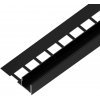 EX1/KP7/4 EXCELLENT profil pro vsadenie skla ACARA, orientácia ľavá, nerez V2A RAL9005 čierna matná, 11 mm, 1,5 m