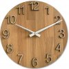 SENTOP Nástenné hodiny z dubového dreva | NITORE 4619 MAS017-3041-hands/silver analógové