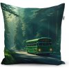 Sablio Vankúš Zelený autobus v lese 40x40