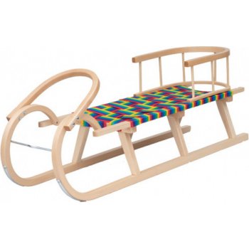 Wooden Toys drevené sánky mega durable s operadlom a rukoväťou 120 cm