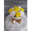 Mydlový flower box žlto-biely väčší