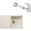 SET662 - Gránitový drez Blanco Metra XL 6 S biela soft + Kuchynská batéria Rosan King J385001 chróm