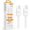 Datový kabel ALIGATOR POWER 100W, USB-C/USB-C 5A, 2,5m bílý