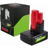 Zelená baterie Green Cell pro Milwaukee M12 12V 6Ah náhradní M12 B6 4932451395