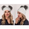 Fashionweek Dámska zimná čiapka s dvoma brmbolcami ZIZI-H2 Farba: svetlo šedá, Veľkosť: Universal