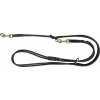 Pure, nastavitelné vodítko pro psy, kožené, černé, S: 2 m/10 mm, kulaté