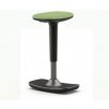 Balančný taburet LEO, výškovo nastaviteľný, čierna konštrukcia, látka Bondai 7032 zelená