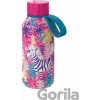 Quokka KIDS Nerezová fľaša termoska s pútkom ZEBRAS 330 ml
