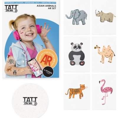 Živé tetovačky pre deti Ázijské zvieratá TATTonMe