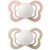 BIBS Couture ortodontické cumlíky z prírodného kaučuku 2ks - veľkosť 2 (Blush Nočný / Vanilla Nočný)