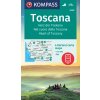 Toskánsko - set 4 turistických map (kompass č. 2440) - turistická mapa