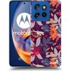 Picasee silikónový čierny obal pre Motorola Edge 50 Neo - Purple Leaf