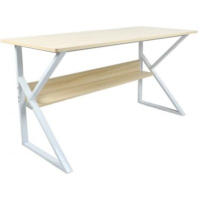 Kondela TARCAL 100 DB/BI 0000277515 - Písací stôl s policou, dub prírodný/biela