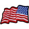 Nášivka na pravé rameno - vlající americká vlajka - USA 10x5cm
