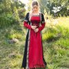 Outfit4Events Středověké Eleanor červené/černé