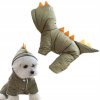 OBLEČENIE PRE PSA KOMBINEZA DINOSAUR KEVIN TEPLÁ S FLÍSOM S ZELENÁ