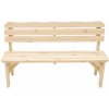 Deokork Masívna drevená záhradná lavice z borovice drevo 32 mm (180 cm)