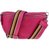 NovaKabelka.sk Reni Grande Fuxia s prídavným popruhom III kožená talianska crossbody kabelka ružová